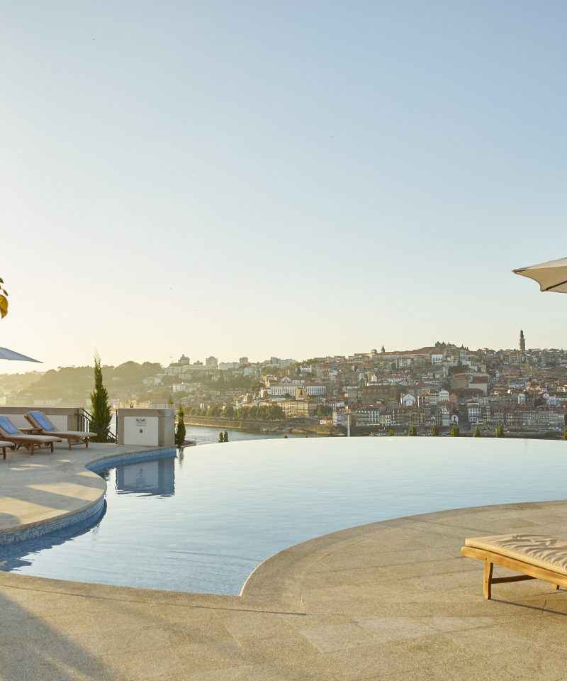 Another panoramic view from Infinity Pool Outdoor to Porto at Nightat Yeatman Hotel Relais & Chateaux